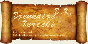 Đenadije Kerečki vizit kartica